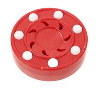 MAGICLULU Palet Entraînement Hockey sur Glace Plastique Rouge Palet Roller pour Garçon Fille et Adultes Accessoire Sportif Abs pour Pratique et Compétition