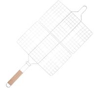 MAGICLULU Panier à Griller Grosse Taille 45x31x19 Cm en Acier Inoxydable Poignée Anti-brûlure, Grille à Poisson et Viande pour Barbecue, Support pour Légumes et Couleur Aléatoire