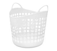 MAGICLULU Panier À Linge Flexible Panier À Linge En Plastique 40L Avec Poignées De Transport Bac De Rangement Ventilé Pour Vêtements De Lavage Pour Buanderie