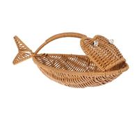 MAGICLULU Panier Alimentaire Imitation Rotin Panier à Fruits Pratique Corbeille à Fruits pour Cuisine Forme de Poisson