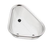 MAGICLULU Panier d'Évier Triangulaire en Plastique et Acier Inoxydable Égouttoir Multifonction Cuisine Filtre pour Évier d'Angle Porte-Éponge Accessoire Cuisine 1 Pièce