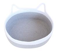 MAGICLULU Paniers Tissés En Fil De Coton Panier De Rangement Décoratif En Forme De Chat Pour Salon Chambre À Coucher Salle De Bain