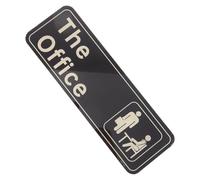 MAGICLULU Panneau de Porte Acrylique Résistant pour Bureau Signalétique Utile et Décorative Installation sans Perçage Signe The Office Visible Design Moderne et Facile à Poser