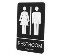 MAGICLULU Panneau Toilettes Auto Adhésif Acrylique Signalisation Unisexe Wc Bureau et Restaurant Plaque Indication Salle Bain et Facile à Nettoyer