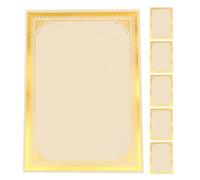 MAGICLULU Papier Imprimable Polyvalent et Événements Spéciaux pour Certificats de Récompense pour Certificat Papiers Vierges avec Bordure Dorée Lot de 6 au Design Élégant