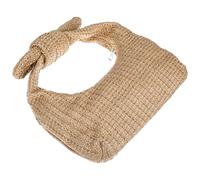 MAGICLULU Paquet à Main Texture Tissée Délicate pour Femme en Polyester Beige au Crochet Rustique, Pratique à Porter et Suspendre Paquet de Plage pour Voyage ou Photographie