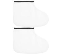 MAGICLULU Paquet à Paraffine pour Pieds Réutilisables en Coton Doux, 1 Paire, Couvre-pieds Spa Hydratants Beige Bord Noir, pour Soin des Pieds en Salon et Usage Domestique