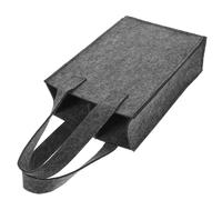 MAGICLULU Paquet à Vin en Feutre 2 Bouteilles 24x18x8,5 Cm, Porte-Bouteille Réutilisable Gris Moyen, Pochette de Rangement pour Bouteilles de Vin et Bière, Paquet de Transport Pratique