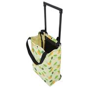 MAGICLULU Paquet Cabas Courses Pliable en Tissu Oxford Réutilisable avec Roues Grosse Capacité et Poignée Télescopique comme Paquet de Plage