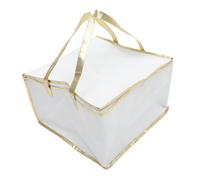 MAGICLULU Paquet Isotherme Alimentaire 12 Pouces 41x41x22 Cm Blanc Simple Couche Paquet Thermique Portatif pour Livraison Repas pour Barbecue Hot Pot Et Fruits De Mer Polyvalent