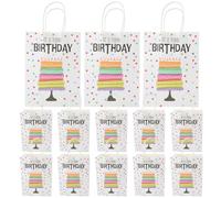 MAGICLULU Paquet Présents D'anniversaire Légers et Pratiques en Papier Kraft 24pcs Espace de Rangement Adapté pour Fête D'anniversaire et Showers