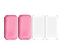 MAGICLULU Patch Silicone Autocollant pour Front 4 Pièces Transparent et Rose, Accessoires pour Extensions de Cils Greffés, Outil D'extension de Cils, Coussinets Statiques Réutilisables