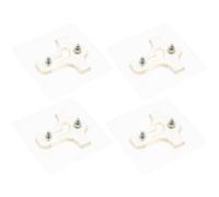 MAGICLULU Patère Murale Adhésive en Plastique 4pcs, Crochet Multi-usage sans Perçage Design Réglable pour Rangement Facile la Maison