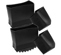 MAGICLULU Patins D'échelle Antidérapants en Caoutchouc, Protection pour Pieds D’échelle Noirs 2,5x6,3 Cm et 2,5x5 Cm, Lot de 4 Pièces, Accessoires Sécuritaires pour Usage Domestique