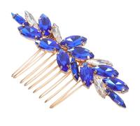 MAGICLULU Peigne à cheveux de mariée en alliage bleu - Accessoires pour cheveux pour femmes - Adapté pour mariage et demoiselle d'honneur - Crée des coiffures élégantes