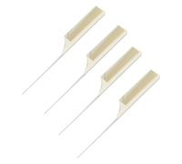 MAGICLULU Peigne Antistatique Professionnel 4pcs en Plastique et Acier, Peigne à Queue de Pin Résistant Coiffure à Domicile ou Salon de Barbier