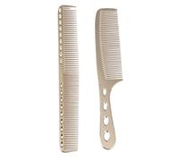 MAGICLULU Peigne en Acier Inoxydable Doré Lot 2 Pièces S908 Petit S909 Grand, Peigne Ultra-fin pour Massage Cuir Chevelu, Application Laque, Coiffure à Domicile, Accessoire Coiffure