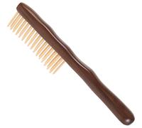 MAGICLULU Peigne en Bois de Santal Naturel à Double Rangée de Dents, Peigne de Massage pour Cuir Chevelu, Accessoire Coiffure Portable, Démêlant Doux pour Femmes et Filles, Soin des Cheveux