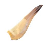 MAGICLULU Peigne Naturel en Corne de Bœuf Sculpté la Main Manche Lisse pour Massage Capillaire Confortable à Domicile