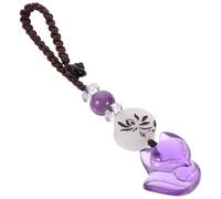MAGICLULU Pendentif Renard Améthyste Ornement Délicat pour Sacoche et Porte-clés Accessoire Décoratif Légèrement Résistant Charme Classique pour Téléphone et Sacoche