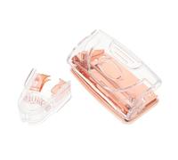 MAGICLULU Perforatrice Métallique 2 Trous et Arrache-agrafeuse Portable Rose Doré Transparent, Outil Ergonomique pour Retirer les Agrafes, Petite Taille, Usage Bureau Professionnel