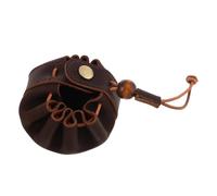 MAGICLULU Petite Bourse en Cuir de Vachette pour Femme Fermeture à Cordon, Portefeuille Élégant et Pratique, Facile à Ouvrir, pour Paquet ou Porte-clés