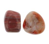 MAGICLULU Pierres Naturelles de Sardonyx Agate 2pcs, Pierres Irrégulières pour Rééquilibrage des Chakras et Soulagement, pour Reiki et Créations Artisanales