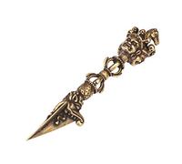 MAGICLULU Pilon Art Tibétain Original et Élégant en Laiton Doré Vajra Délicat Objet Déco Créatif pour Décoration Intérieure pour Bureau et Table