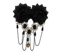 MAGICLULU Pince À Cheveux En Dentelle Pour Halloween En Polyester Confortable À Porter Noire Pour Danser Et Faire La Fête