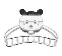 MAGICLULU Pince à Cheveux Facile à Porter en Alliage de Zinc Forme Panda Argentée Griffe à Cheveux Élégant et Fonctionnel pour Femmes et Filles
