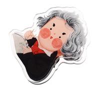 MAGICLULU Pince à Partitions Musicale en Plastique Réutilisable, Clip de Page pour Piano et Violon, Design Dessin Animé Beethoven, Maintien Sécurisé des Extraits de Partitions, Accessoire