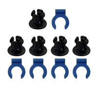 MAGICLULU Pince de Serrage pour Extrudeuse Hotend 3d, Clips de Fixation Plastique 4 Mm Bleu et Noir, 10 Pièces pour Accessoires Imprimante 3d Industrielle