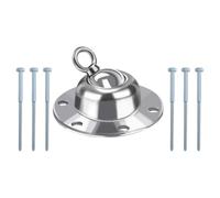 MAGICLULU Piquet d'attache Ancre Sol Argentée pour Chien Rotation à 360 Degrés Robuste en Fer pour Usage Extérieur et Camping