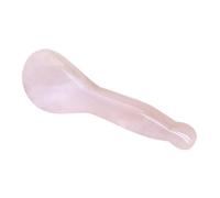MAGICLULU Planche de Massage Facial en Jade Rose en Cristal Naturel, Outil Manuel Pratique pour Spa et Soins D'acupuncture, Forme Ergonomique Facile à Nettoyer