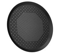MAGICLULU Plaque à Pizza Ronde en Alliage D'aluminium Noir Surface Antiadhésive pour Pâtisserie et Desserts, Cuisson Four et Maintien de L'intégrité des Aliments