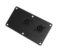 MAGICLULU Plaque de Jonction de Câblage Noir, Double Prise 4 en Alliage D'aluminium Optimise pour Haut-parleur pour Performances Professionnelles