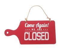 MAGICLULU Plaque De Porte en Bois Signe Ouvert Suspendu Ouvert, Fermé, Signe, Entreprise Enseignes Fermées Ouvertes Double Face Enseigne Commerciale Suspendue Enseigne Ouverte en Bois Rouge
