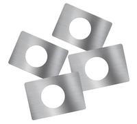 MAGICLULU Plaques de Renfort Porte en Acier Inoxydable 4 Pièces Kit Réparation Serrure Sphérique Fixation Renforcée pour Portes D’entrée Support de Renfort Utilisation Intérieur