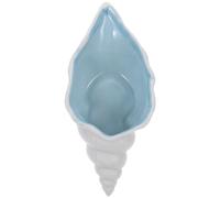 MAGICLULU Plat à Bijoux Décoratif en Céramique Forme Coquillage Conque, Plateau à Clés et Bagues, Petit Présentoir pour Accessoires, Style Méditerranéen, Déco Maison Salon, 1 Pièce