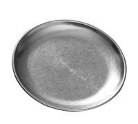 MAGICLULU Plat Rétro en Acier Inoxydable Argenté, Assiette de Style Coréen Facile à Empiler et Résistante aux Taches, pour Repas et Collations Réutilisable