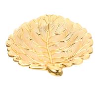 MAGICLULU Plateau à Goûter de Feuille en Alliage Doré, Taille Moyenne, Plateau de Fruits Nordique Multifonction pour Snacks, Assiette Décorative Réutilisable pour Maison, Salon et Fêtes