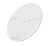 MAGICLULU Plateau de Table Ronde de Remplacement Ø40 CM Blanc Marbré 16 CM D’Épaisseur pour Table Basse ’Appoint Surface Facile à Nettoyer Usage Intérieur et Extérieur