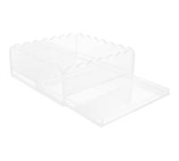 MAGICLULU Plateau Festonné Acrylique Transparent avec Tiroir Coulissant Organisateur pour Bureau Ou Salle De Bain