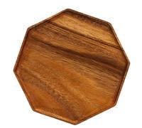 MAGICLULU Plateau pour Restaurants et Hôtels pour Style Frais et Romantique de Service Alimentaire Octogonal Marron en Matériau Synthétique Ponçage Lisse, Usage Polyvalent