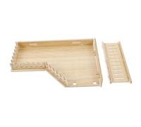 MAGICLULU Plateforme en Échelle en Bois pour Hamster Nain et Écureuil, Résistante à l'usure et Difficile à Casser, pour Cage et Jeux d'escalade