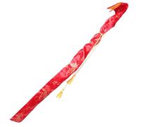 MAGICLULU Pochette D’épée en Soie Vintage Rouge avec Cordon Réglable | Rangement pour Sabres, Usage Martial, Ouverture Ajustable, Format Long, Finition avec Pompon Décoratif