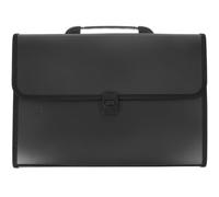 MAGICLULU Pochette de Classement A4 à Soufflets Noire, Organiseur de Fichiers Portable Grosse Capacité en Plastique, Paquet de Rangement pour Documents et Dossiers, Accessoire Bureau