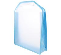 MAGICLULU Pochette de Classement en Tissu Oxford Bleu, Dossier Extensible Grosse Capacité Rabat Pression, Paquet de Rangement Portable pour Documents et Fichiers Bureau, Organiseur Pratique