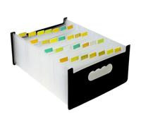 MAGICLULU Pochette Porte-Documents Accordéon A6 Noire 29 Compartiments, Organiseur de Fichiers Pliable, Trieur Multifonction Portable pour Classement Bureau et Rangement Reçu