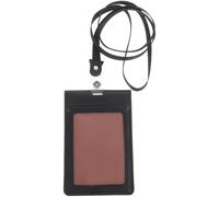 MAGICLULU Pochette Verticale pour Carte D'identité en Pu Noir Porte-badge Élégant et Protection Solide, Design Polyvalent pour Bureau et Usage Quotidien